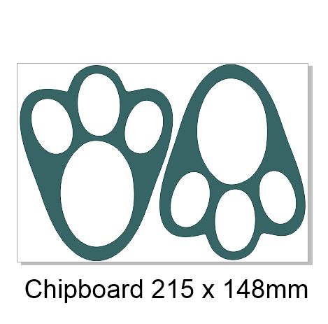 Easter Bunny Paws  215 x 148mm Min Buy 3